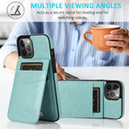 Luxury Cards Case For iPhone 14 13 12 Mini 11 Pro Max Durable Leather Strong Stand Holder Phone Cover Magnetic Flip Case For Women Girls With Card Holder Secure Card Holder Stevvex