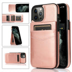 Luxury Cards Case For iPhone 14 13 12 Mini 11 Pro Max Durable Leather Strong Stand Holder Phone Cover Magnetic Flip Case For Women Girls With Card Holder Secure Card Holder Stevvex