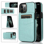 Luxury Cards Case For iPhone 14 13 12 Mini 11 Pro Max Durable Leather Strong Stand Holder Phone Cover Magnetic Flip Case For Women Girls With Card Holder Secure Card Holder Stevvex