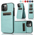 Luxury Cards Case For iPhone 14 13 12 Mini 11 Pro Max Durable Leather Strong Stand Holder Phone Cover Magnetic Flip Case For Women Girls With Card Holder Secure Card Holder Stevvex