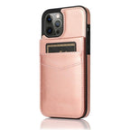 Luxury Cards Case For iPhone 14 13 12 Mini 11 Pro Max Durable Leather Strong Stand Holder Phone Cover Magnetic Flip Case For Women Girls With Card Holder Secure Card Holder Stevvex