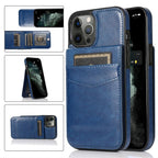 Luxury Cards Case For iPhone 14 13 12 Mini 11 Pro Max Durable Leather Strong Stand Holder Phone Cover Magnetic Flip Case For Women Girls With Card Holder Secure Card Holder Stevvex