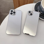 Luxury Clear Back Mirror Shock-Absorption Anti-Scratch Bright Reflection Protective Case Cover Silver Golden Mirror Shockproof Case for iPhone 14 13 12 Pro Max 11 X XR XS 8Plus iphone Hard Back Cover Stevvex