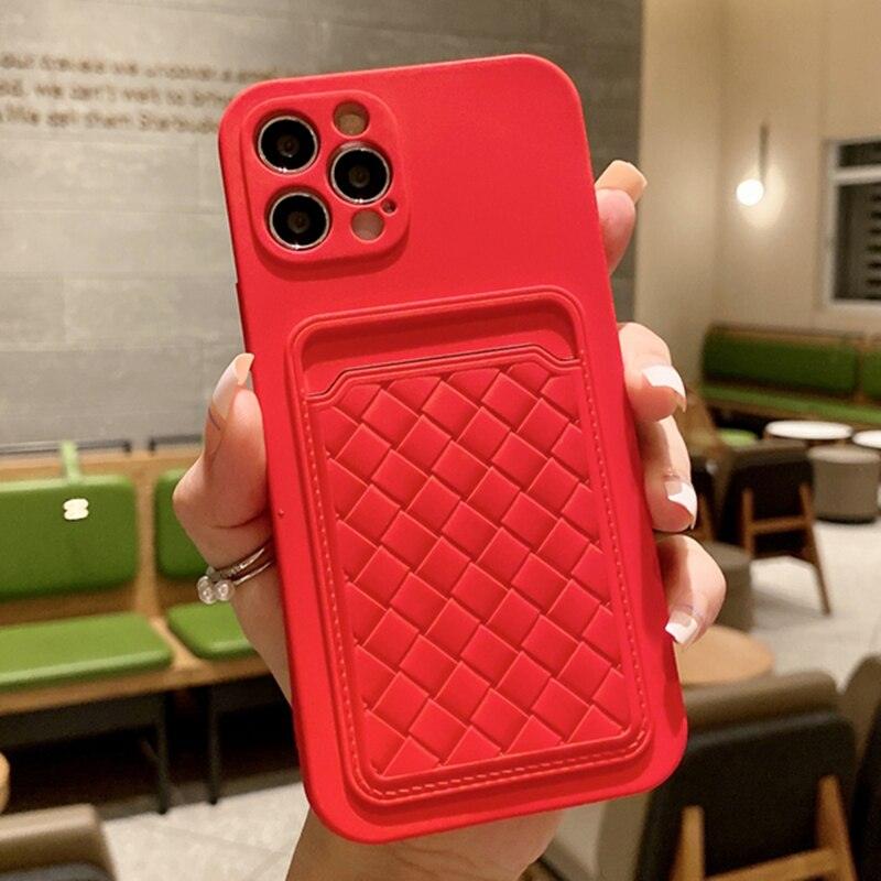 Luxury Colorful Card Holder Wallet Case For iPhone 14 13 11 12 Pro Max Mini 14 Plus Soft Silicone Purse Cover  Silicone Case with Card Holder Compatible with iPhone Stevvex