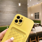 Luxury Colorful Card Holder Wallet Case For iPhone 14 13 11 12 Pro Max Mini 14 Plus Soft Silicone Purse Cover  Silicone Case with Card Holder Compatible with iPhone Stevvex