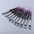 Luxury Cosmic Color New Luxury Crystal Makeup Brushes Powder Foundation Eyeshadow Eyebrow Cosmetics for Face Fan Make Up Brush Set Stevvex