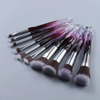 Luxury Cosmic Color New Luxury Crystal Makeup Brushes Powder Foundation Eyeshadow Eyebrow Cosmetics for Face Fan Make Up Brush Set Stevvex