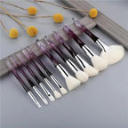 Luxury Cosmic Color New Luxury Crystal Makeup Brushes Powder Foundation Eyeshadow Eyebrow Cosmetics for Face Fan Make Up Brush Set Stevvex