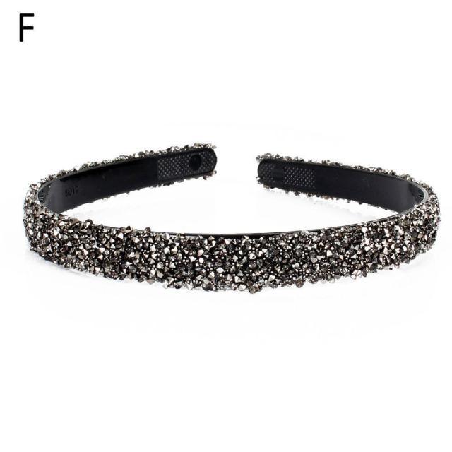 Luxury Crystal Pearl Rhinestone Headbands Fashion Women Hair Accessories Headdress Padded Hairbands Hair Bands Sparkly Hair Hoop Gorgeous Hair Accessories For Women Stevvex