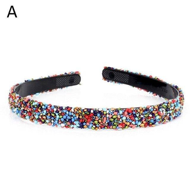 Luxury Crystal Pearl Rhinestone Headbands Fashion Women Hair Accessories Headdress Padded Hairbands Hair Bands Sparkly Hair Hoop Gorgeous Hair Accessories For Women Stevvex