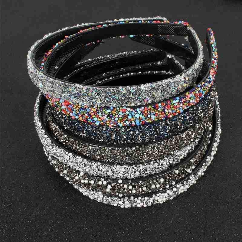 Luxury Crystal Pearl Rhinestone Headbands Fashion Women Hair Accessories Headdress Padded Hairbands Hair Bands Sparkly Hair Hoop Gorgeous Hair Accessories For Women Stevvex