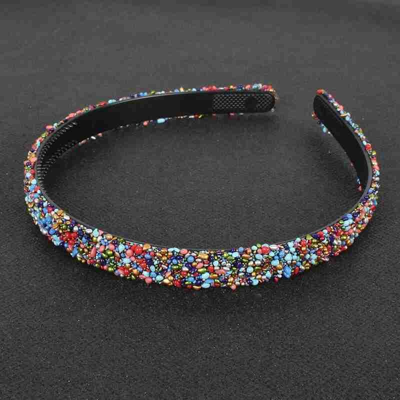 Luxury Crystal Pearl Rhinestone Headbands Fashion Women Hair Accessories Headdress Padded Hairbands Hair Bands Sparkly Hair Hoop Gorgeous Hair Accessories For Women Stevvex
