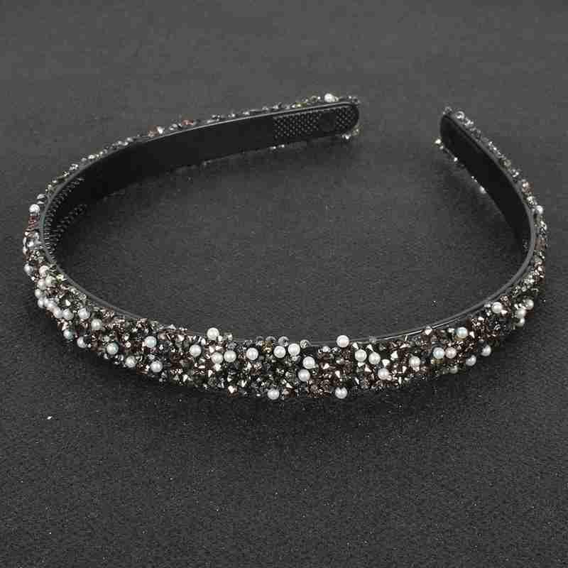 Luxury Crystal Pearl Rhinestone Headbands Fashion Women Hair Accessories Headdress Padded Hairbands Hair Bands Sparkly Hair Hoop Gorgeous Hair Accessories For Women Stevvex