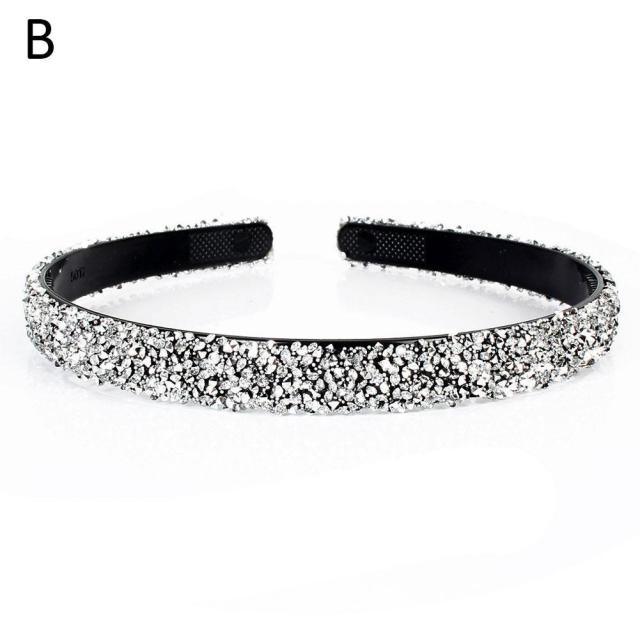 Luxury Crystal Pearl Rhinestone Headbands Fashion Women Hair Accessories Headdress Padded Hairbands Hair Bands Sparkly Hair Hoop Gorgeous Hair Accessories For Women Stevvex