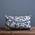 Luxury Decorative Throw Square Linen Pillowcase Blue And White Flower Bedroom Room Sofa Porcelain Printed Cushion Cover Decorative Sofa Throw Pillow Car Chair Home Decor Pillow Case Soft Design Stevvex