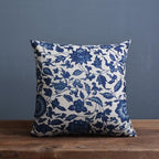 Luxury Decorative Throw Square Linen Pillowcase Blue And White Flower Bedroom Room Sofa Porcelain Printed Cushion Cover Decorative Sofa Throw Pillow Car Chair Home Decor Pillow Case Soft Design Stevvex