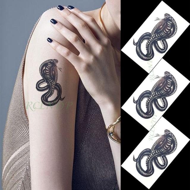 Luxury Different Waterproof Temporary Tattoo Sticker Snake Flower Fake Tattoo Body Art Adult Fashion Stickers For Womens Mens Stevvex