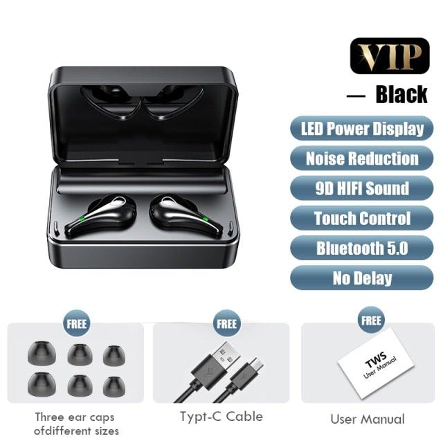 Luxury Earphone Bluetooth Compatible Headphones With Mic 3500mAh Mirror Charging Box Wireless Headphones Noise Cancelling HiFi Earbud Gaming Headsets Bluetooth MP3 Music Playes Sports Wireless Waterproof Touch Control Headphones Stevvex