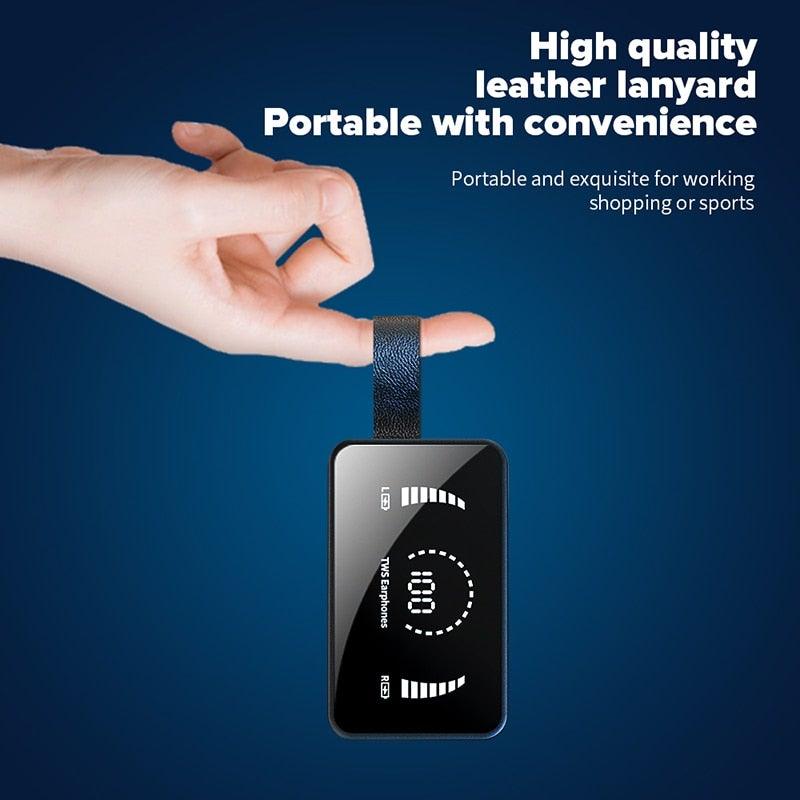 Luxury Earphone Bluetooth Compatible Headphones With Mic 3500mAh Mirror Charging Box Wireless Headphones Noise Cancelling HiFi Earbud Gaming Headsets Bluetooth MP3 Music Playes Sports Wireless Waterproof Touch Control Headphones Stevvex
