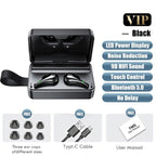 Luxury Earphone Bluetooth Compatible Headphones With Mic 3500mAh Mirror Charging Box Wireless Headphones Noise Cancelling HiFi Earbud Gaming Headsets Bluetooth MP3 Music Playes Sports Wireless Waterproof Touch Control Headphones Stevvex
