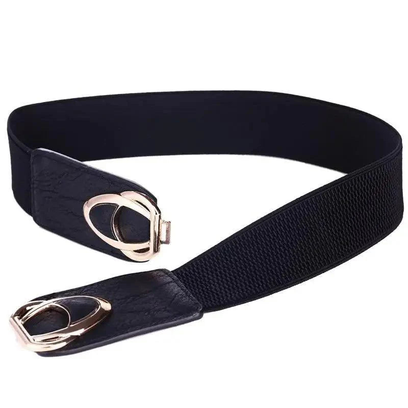 Luxury Elastic PU Leather Wide Belts For Women Fashion Stretchy Thick Waist Dress Plus Size Waistbands For Women Stevvex