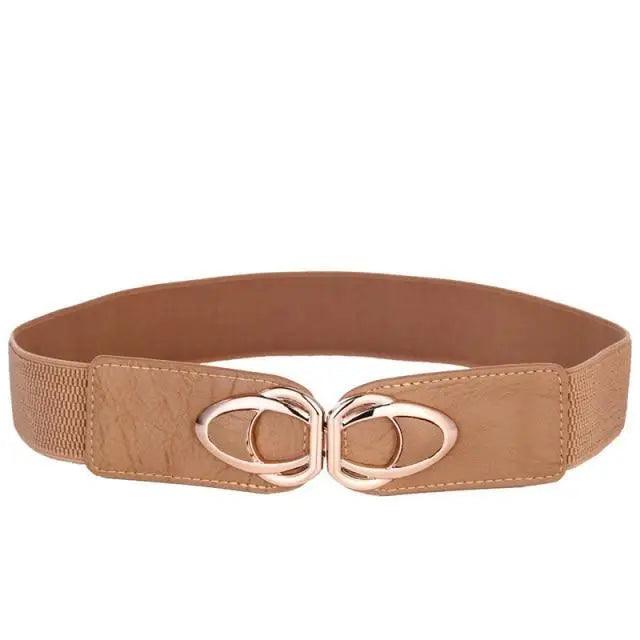 Luxury Elastic PU Leather Wide Belts For Women Fashion Stretchy Thick Waist Dress Plus Size Waistbands For Women Stevvex