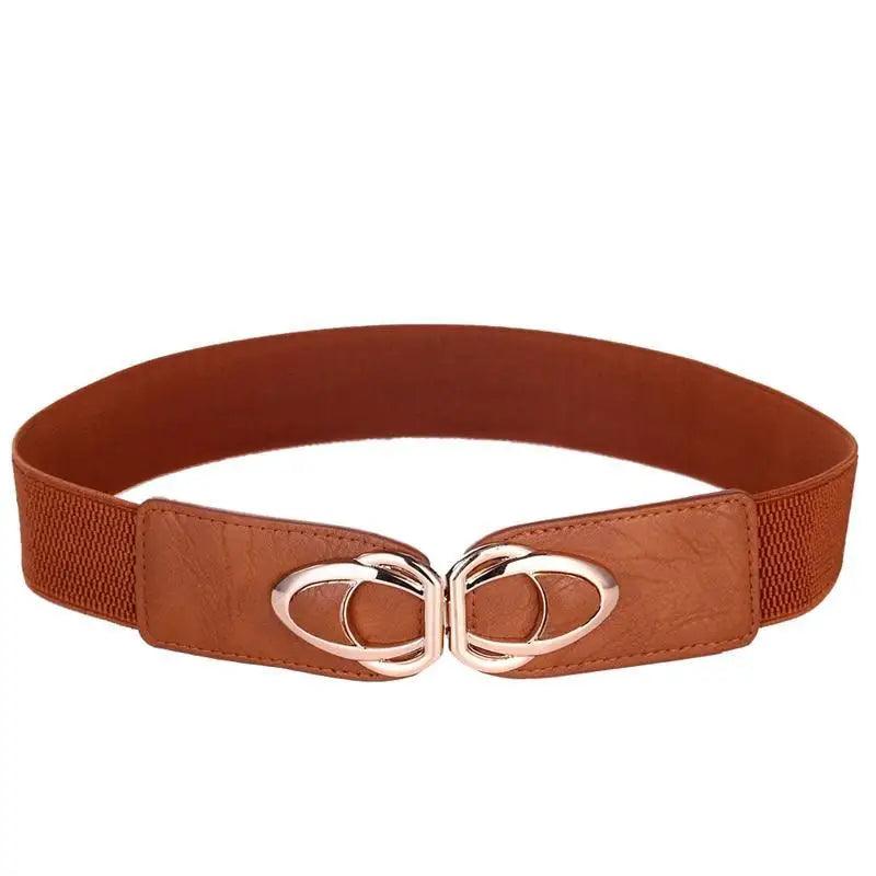 Luxury Elastic PU Leather Wide Belts For Women Fashion Stretchy Thick Waist Dress Plus Size Waistbands For Women Stevvex