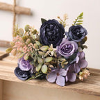 Luxury Fake Flowers Artificial Silk Roses High Quality Big Bouquet For Office Parties Bridal and Wedding Decoration Artificial Rose Flowers Bouquet Silk Flowers Rose for Home Bridal Wedding Party Festival Decor Stevvex