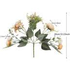Luxury Fake Flowers Artificial Silk Roses High Quality Big Bouquet For Office Parties Bridal and Wedding Decoration Artificial Rose Flowers Bouquet Silk Flowers Rose for Home Bridal Wedding Party Festival Decor Stevvex