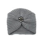 Luxury Fashion Ready To Wear Soft Cashmere Muslim Inner Hijab Caps Turban Cashmere Cross Elegant Wrap Head Hat Wool Lightweight Knitting Hijab Bonnet Cap For Women