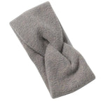 Luxury Fashion Winter Soft Solid Color Elastic Elegant Wide Knitting Cross Lightweight Headband Yoga Turban Bandage Bandanas Hair Bands For Women