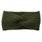Luxury Fashion Winter Soft Solid Color Elastic Elegant Wide Knitting Cross Lightweight Headband Yoga Turban Bandage Bandanas Hair Bands For Women