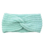 Luxury Fashion Winter Soft Solid Color Elastic Elegant Wide Knitting Cross Lightweight Headband Yoga Turban Bandage Bandanas Hair Bands For Women
