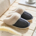 Luxury Faux Suede Home Women Full Fur Slippers Winter Warm Plush Bedroom Non-Slip Couples Shoes Indoor Furry Slippers Memory Foam Fluffy Soft Warm Slip On House Slippers Anti-Skid Cozy Plush For Indoor Outdoor Stevvex