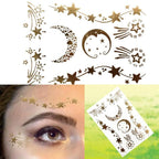 Luxury Flash Metallic Waterproof Temporary Tattoo Gold Silver Flower Tattoo Sticker Long Lasting Gold Design For Womens Stevvex