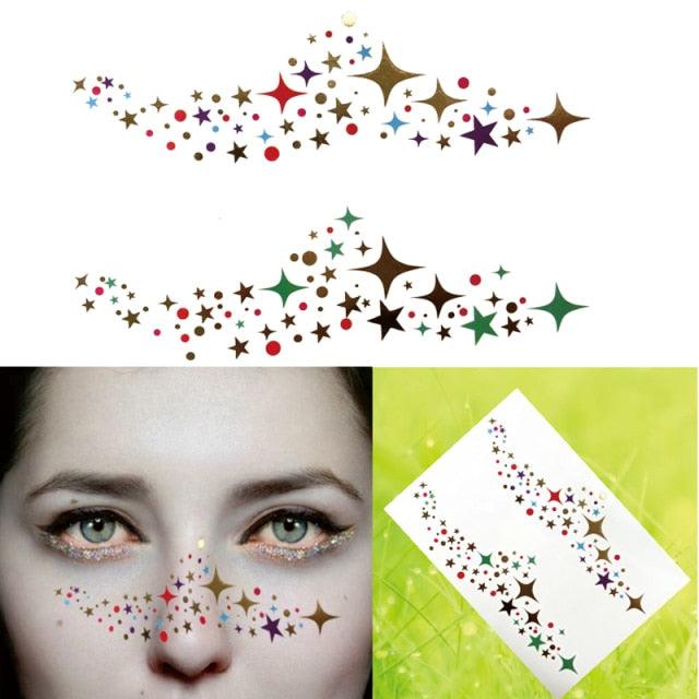 Luxury Flash Metallic Waterproof Temporary Tattoo Gold Silver Flower Tattoo Sticker Long Lasting Gold Design For Womens Stevvex