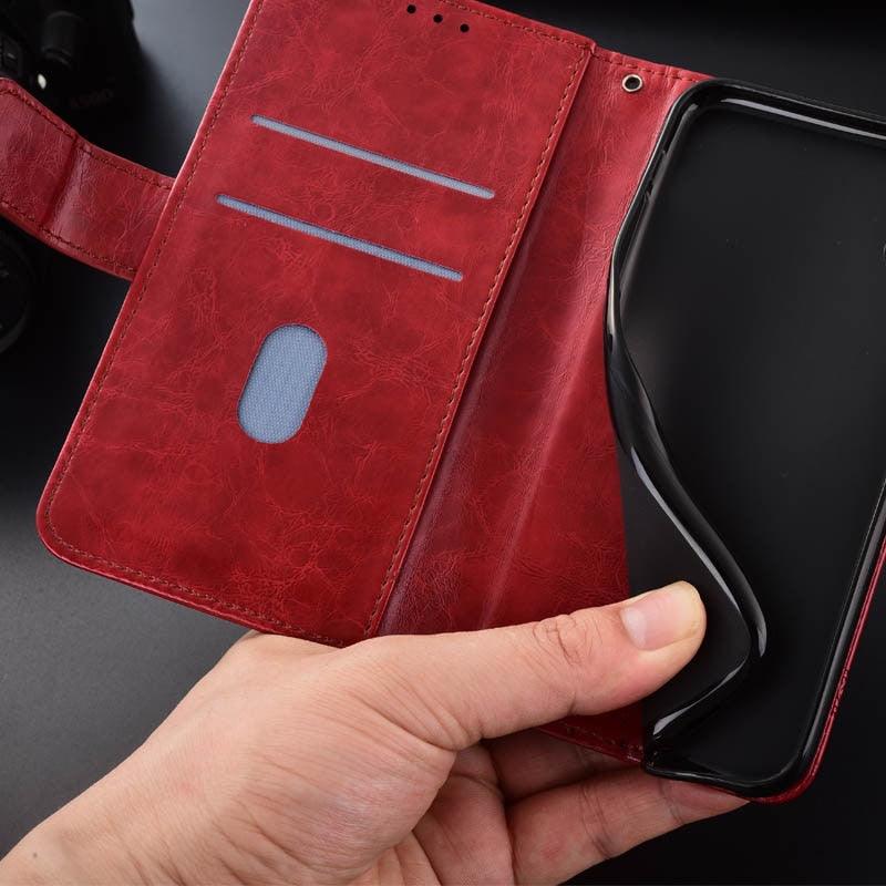 Luxury Flip wallet Leather Case For iphone 11 13 12 Pro 12Mini Card Holder Phone Cover Premium Leather iPhone 11 Pro Case Kickstand Card Holder Flip Leather Wallet Phone Case Stevvex