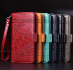Luxury Flip wallet Leather Case For iphone 11 13 12 Pro 12Mini Card Holder Phone Cover Premium Leather iPhone 11 Pro Case Kickstand Card Holder Flip Leather Wallet Phone Case Stevvex
