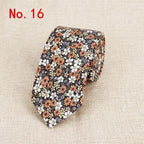 Luxury Flower Handmade Cotton Ties For Men Classic Colorful Printed Floral Designs Necktie For Wedding Stevvex