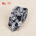 Luxury Flower Handmade Cotton Ties For Men Classic Colorful Printed Floral Designs Necktie For Wedding Stevvex