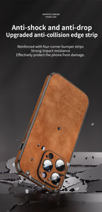 Luxury Full Protection Bumper Shockproof Business Leather Phone Case For iPhone 14 13 12 11 Pro Max Plus Cover Slim Leather Luxury PU Flexible Bumper Non-Slip Grip Shockproof Full Body Protective Cover Stevvex