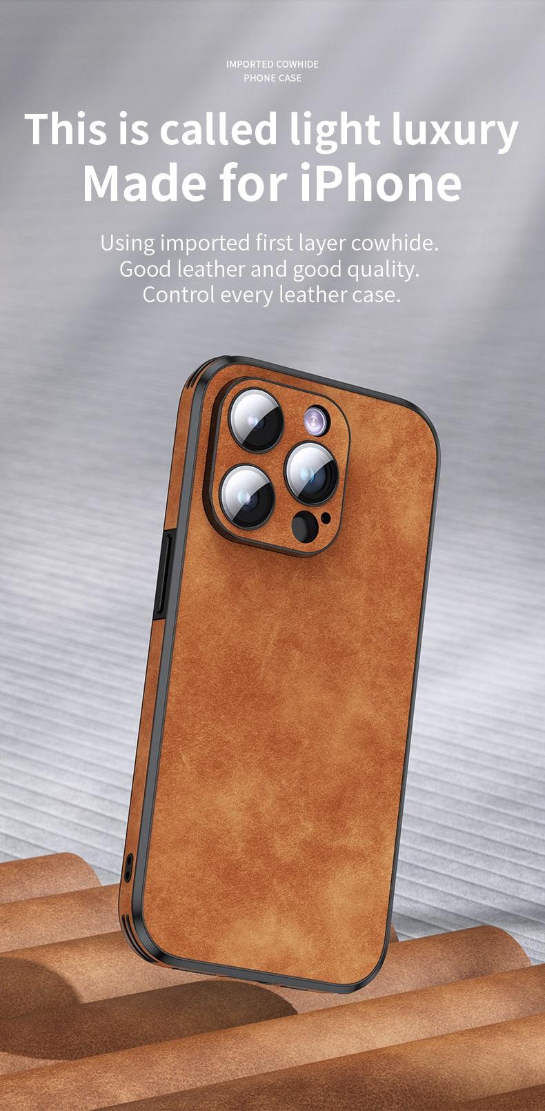 Luxury Full Protection Bumper Shockproof Business Leather Phone Case For iPhone 14 13 12 11 Pro Max Plus Cover Slim Leather Luxury PU Flexible Bumper Non-Slip Grip Shockproof Full Body Protective Cover Stevvex