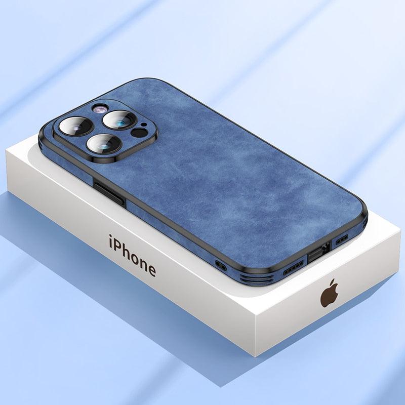 Luxury Full Protection Bumper Shockproof Business Leather Phone Case For iPhone 14 13 12 11 Pro Max Plus Cover Slim Leather Luxury PU Flexible Bumper Non-Slip Grip Shockproof Full Body Protective Cover Stevvex