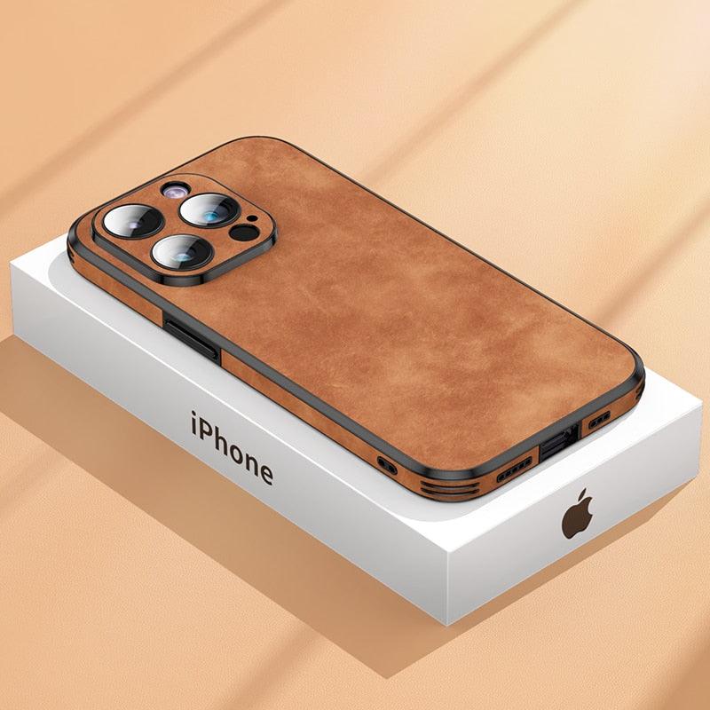 Luxury Full Protection Bumper Shockproof Business Leather Phone Case For iPhone 14 13 12 11 Pro Max Plus Cover Slim Leather Luxury PU Flexible Bumper Non-Slip Grip Shockproof Full Body Protective Cover Stevvex