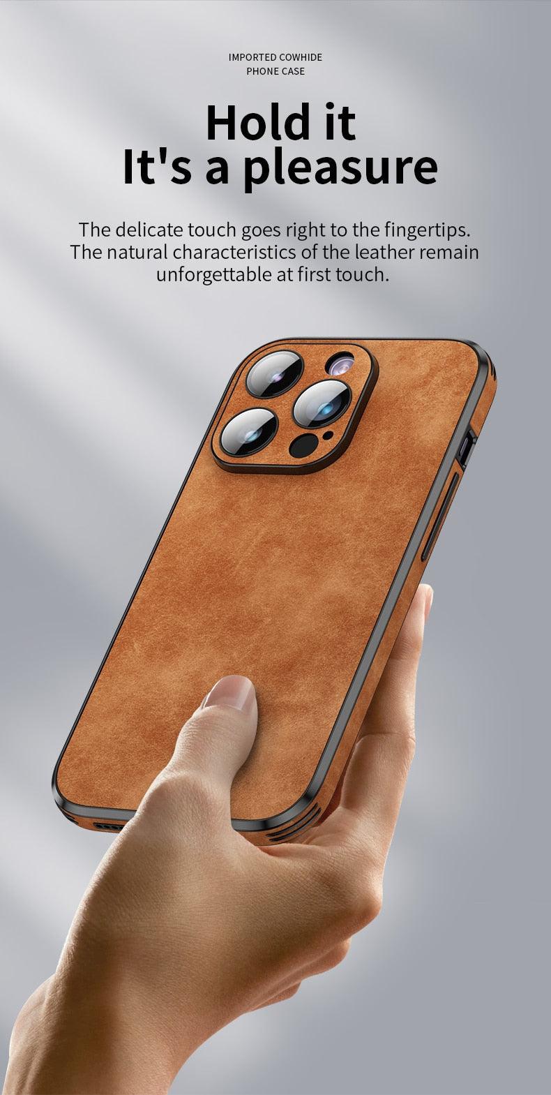 Luxury Full Protection Bumper Shockproof Business Leather Phone Case For iPhone 14 13 12 11 Pro Max Plus Cover Slim Leather Luxury PU Flexible Bumper Non-Slip Grip Shockproof Full Body Protective Cover Stevvex