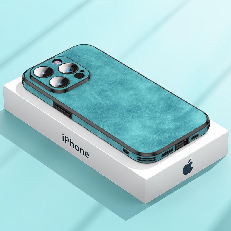 Luxury Full Protection Bumper Shockproof Business Leather Phone Case For iPhone 14 13 12 11 Pro Max Plus Cover Slim Leather Luxury PU Flexible Bumper Non-Slip Grip Shockproof Full Body Protective Cover Stevvex