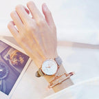 Luxury Girl Watch Student High School Small Fresh Watch Pink Cute Star Starry Sky Casual Leather Female Wrist Watch Leather Band Thin Minimalist Casual Simple Dress Watch Stevvex