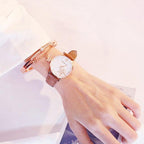 Luxury Girl Watch Student High School Small Fresh Watch Pink Cute Star Starry Sky Casual Leather Female Wrist Watch Leather Band Thin Minimalist Casual Simple Dress Watch Stevvex