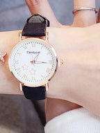 Luxury Girl Watch Student High School Small Fresh Watch Pink Cute Star Starry Sky Casual Leather Female Wrist Watch Leather Band Thin Minimalist Casual Simple Dress Watch Stevvex