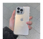 Luxury Glitter Bumper Clear Case for IPhone 14 13 12 11 Pro Max Mini X XS Max XR Cute Shining Shockproof Silicone Cover Hard Back Shockproof Protective Phone Cover For iPhone Stevvex